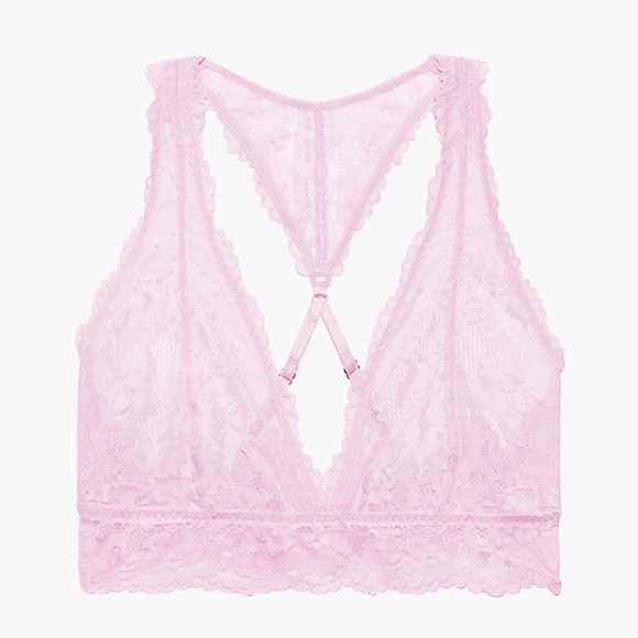 SAVAGE X FENTY • Racerback Lace Bralette in Unicorn Pink - Picture 4 of 10